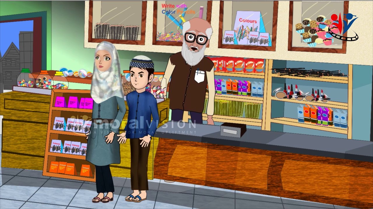 NEW Abdul Bari & Happy Shopkeeper on Honesty Islamic Muslims cartoon for kids