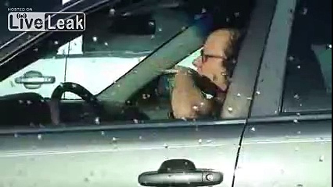 Woman Picking Her Nose And Eating It At Red Light