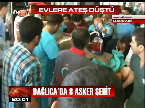 Daglica da Pkk baskini - 8 Asker Sehit ve 4ü Agir 19 Yarali 19.06.2012