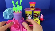 Peppa Pig Makes Play Doh Flowers with Zoe Zebra Play Dough Rose Gardening Together DisneyCarToys