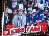 The Kiss Cam at a CKA (SKA) St. Petersburg hockey game in Russia