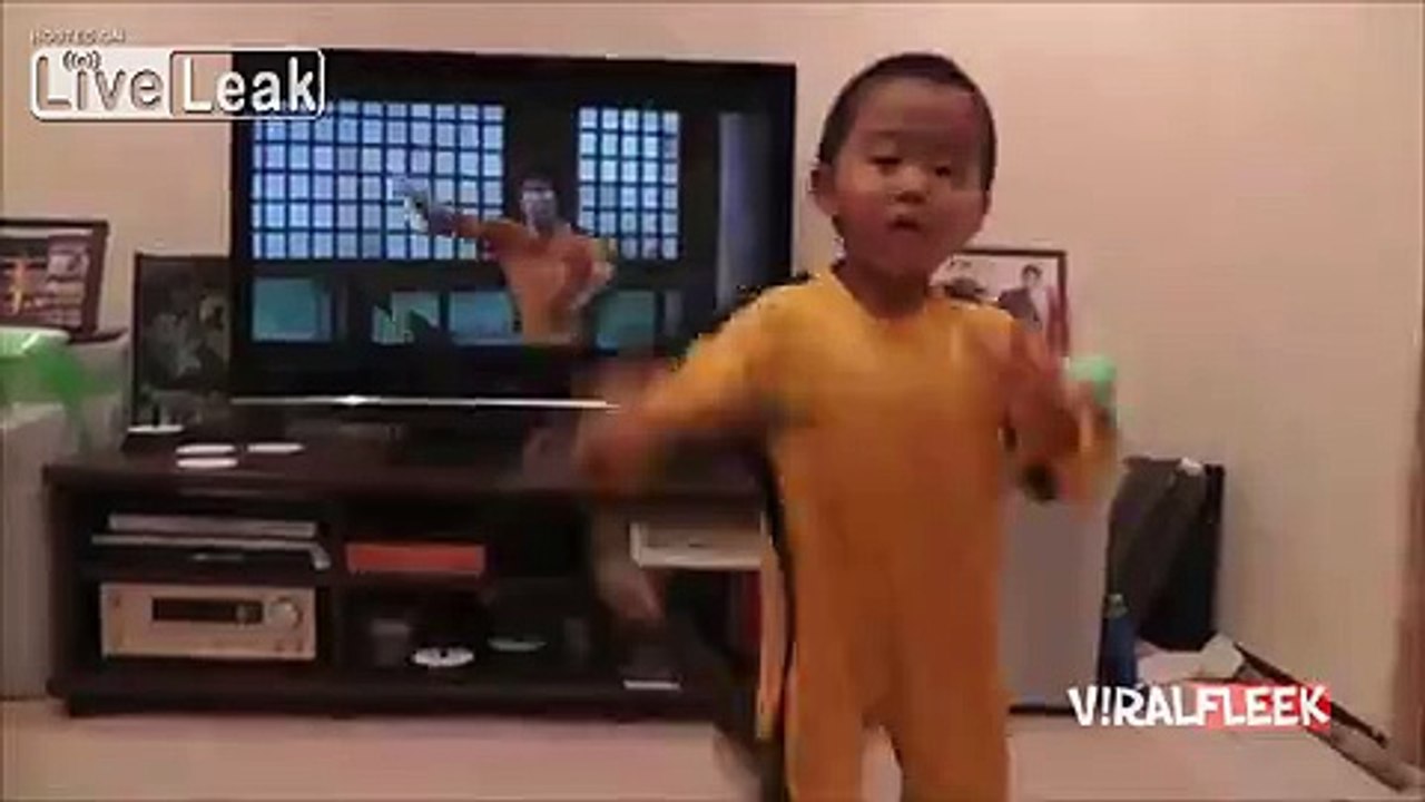 Meet Little Bruce Lee,  Kid Nunchucks Like the legend Bruce Lee