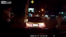 Drunk Thai Driver Starts Throwing Punches