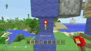 Minecraft Xbox Tutorial - How to Build a Compact Piston Door