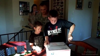 U.S Army Soldier Surprises His Two Boys