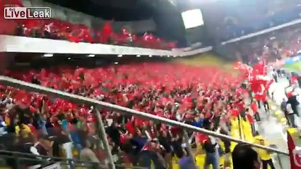 Ottoman military band's music during Turkey-Netherlands football match