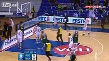 Basketball player knocks down rival's hooligan