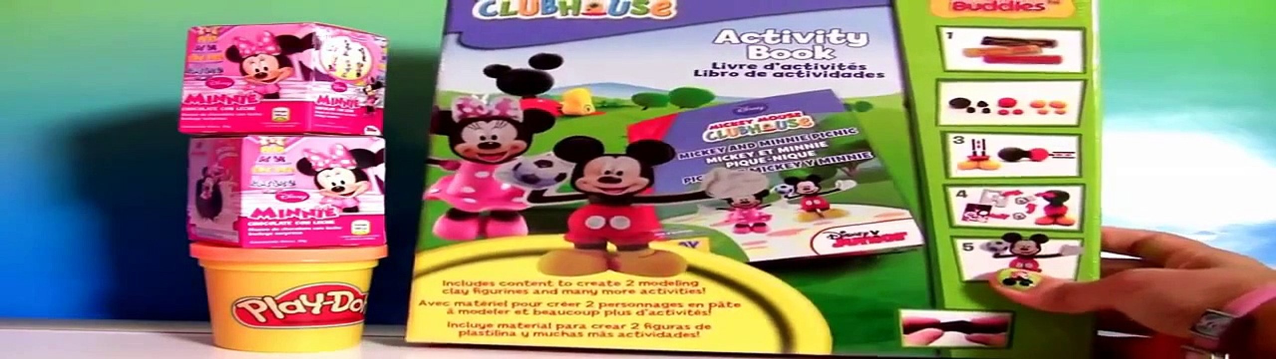 ClayBuddies Mickey Mouse Clubhouse with Minnie Mouse Huevos Sorpresa Play Doh Surprise Eggs