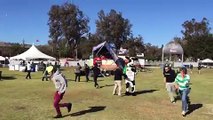 High Winds Tear Rose Bowl Tents and Cause Injuries