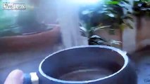 Brazil - Drunk dude takes a bath with boiling water