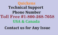 Quickens Technical Support Phone Number #1-800-268-7058 For USA & Canada.