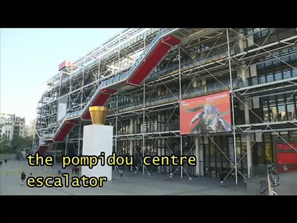 A Year in Europe Vignette - Pompidou Centre escalator, Paris