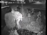 CCTV Footage Shows Moment Thieves Steal Christmas Lights