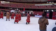 Chinese kids  have fun in wearing ancient Chinese costumes