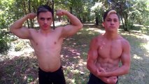 preview : 2 teen cousins Robi n Tibi flexes together in the park