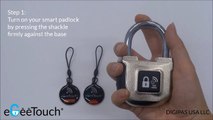 'How to' UNLOCK your eGeeTouch® Smart NFC Padlock using the Paired-NFC Smart Tag/Fob