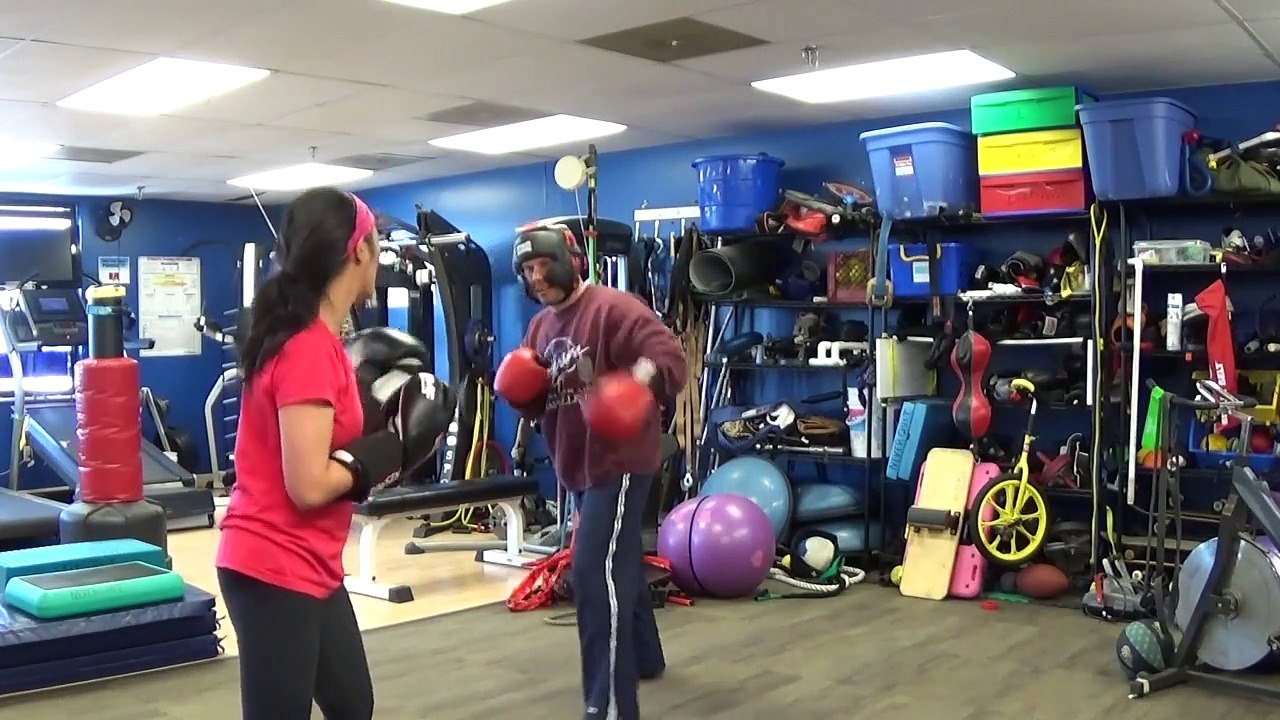 Boxing with Michelle. cause she hits like a girl...LOL