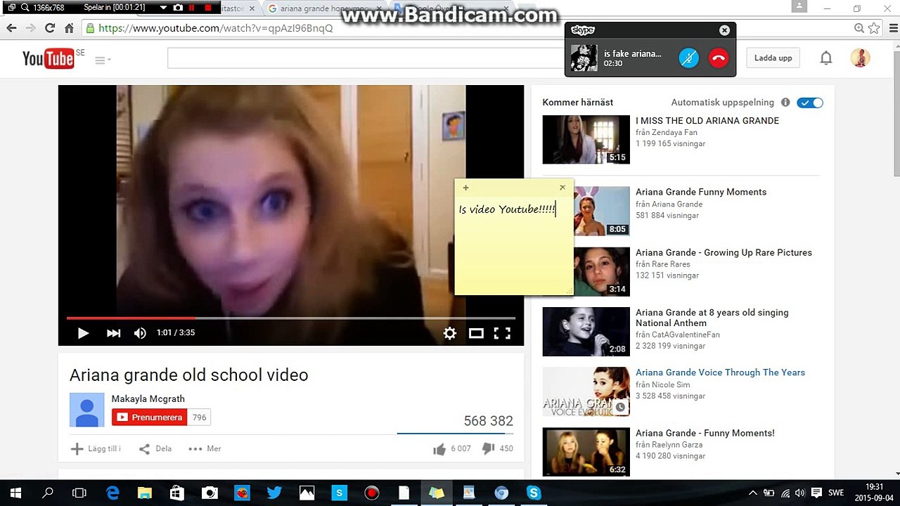 Fake Ariana Grande's Skype