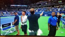 Novak Djokovic celebrates US Open win dancing on court with fan - 2015 HD