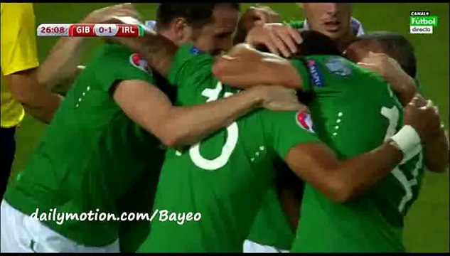 Goal Christie - Gibraltar 0-1 Ireland - 04-09-2015 Euro Qualification