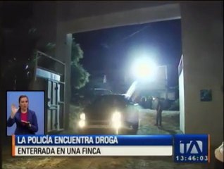 Hallan droga oculta bajo tierra en Guayaquil