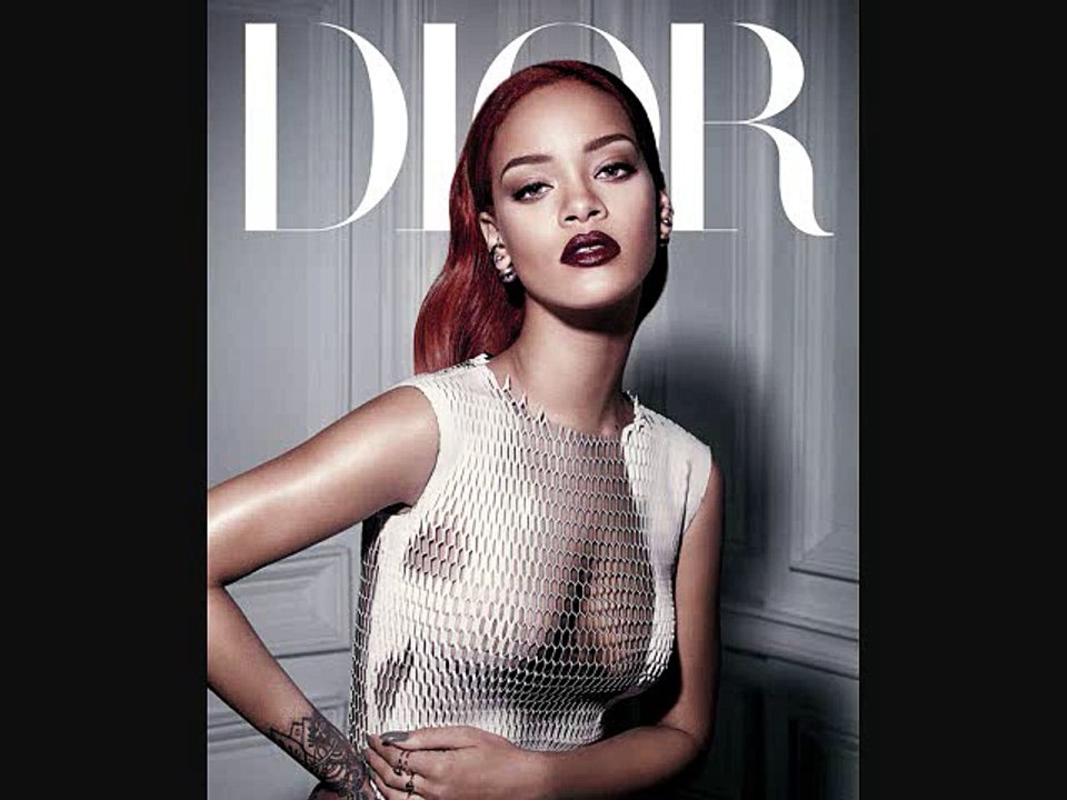 Rihanna Goes Braless In See-through Mesh Dress For Dior Magazine 