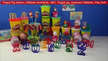 Peppa Pig italiano, Alfabeto divertente, ABC, Peppa pig, imparare l'alfabeto, Play Doh