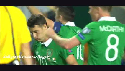 Goal Keane - Gibraltar 0-2 Ireland - 04-09-2015  Euro Qualification