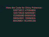 Pokemon Platinum Action Replay Codes