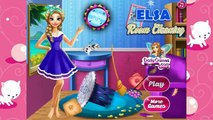 Frozen Game Disney Frozen Elsa Room Cleaning Game For Kids Cartoon For children