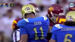 UCLA's Anthony Barr sacks Matt Barkley