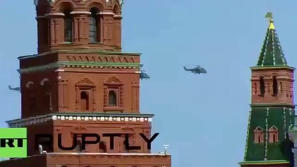 Victory Day 2015 - Russian Air Force fighter jets fly over Moscow
