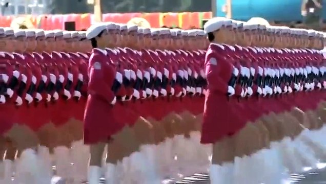 Китайские девушки - военный парад ( КАТЮША )