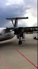 Guy is killed falling into plane propellers