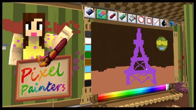WORST EIFFEL TOWER! - PIXEL PAINTERS - Minecraft Mini-Game w/Biggs87x