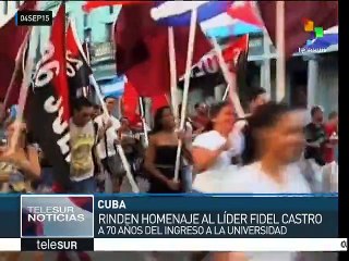 Cuba: homenaje a Fidel, a 70 años de su ingreso a la universidad