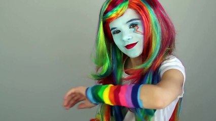 My Little Pony Rainbow Dash Makeup Tutorial! Equestria Girl Doll Cosplay | Kittiesmama