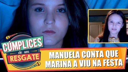 Manu conta para Isa que Marina a viu na festa