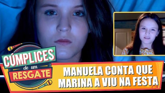 Manu conta para Isa que Marina a viu na festa