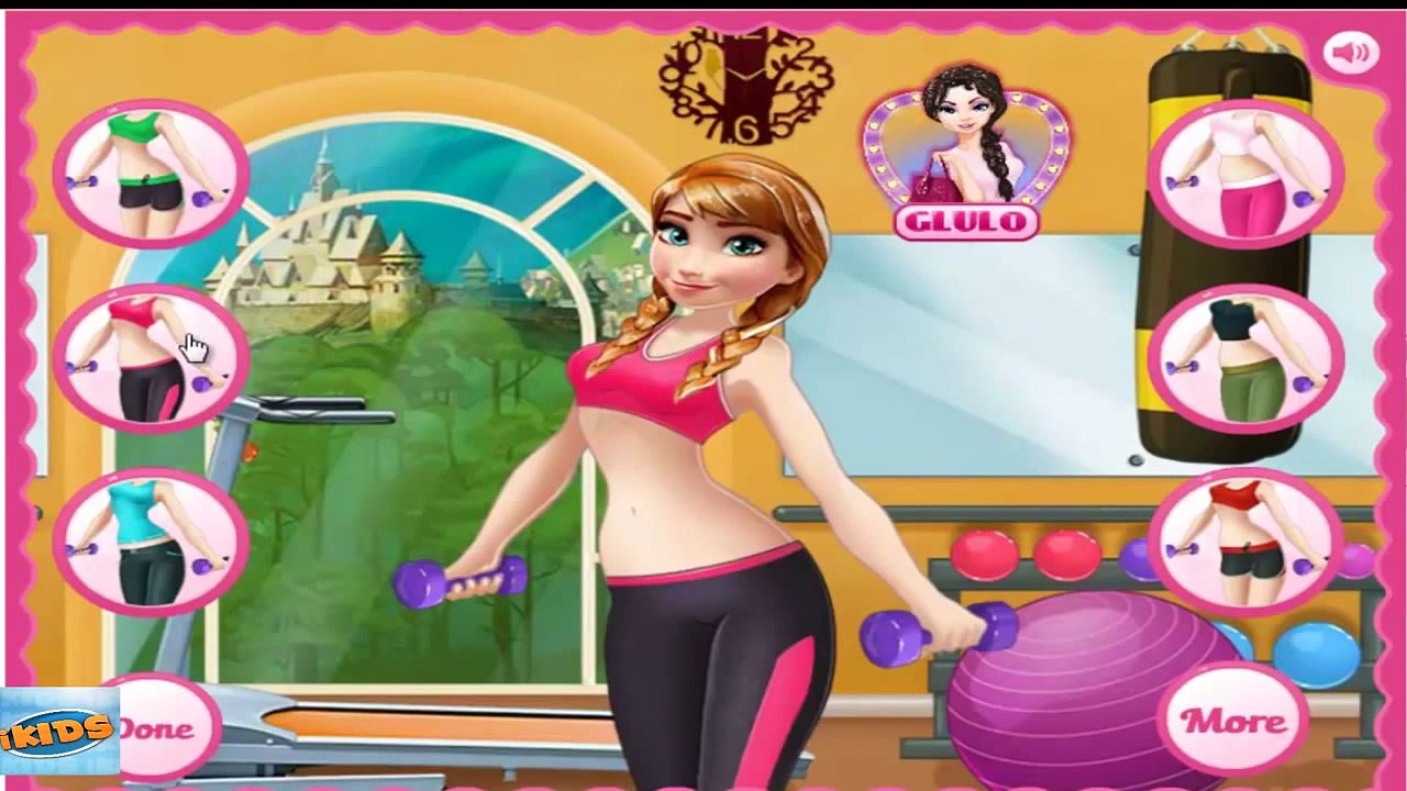 Disney Frozen Game Anna Gym Workout Baby Videos Games For Kids