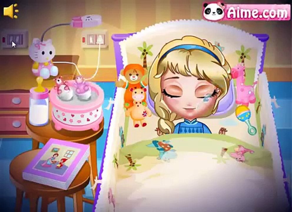 ♥Disney Frozen Games Frozen's Elsa Baby Bedtime Story Disney games videos for Kids