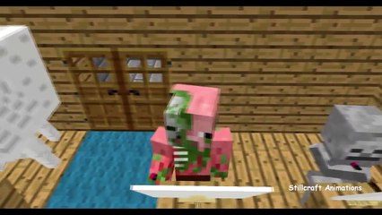 Minecraft Animation. Escola de mobs Ep 2