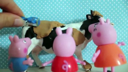 Peppa Pig Toy Episode #1   Peppa Washes Muddy Play Doh Cow with Shopkins Toothbrush