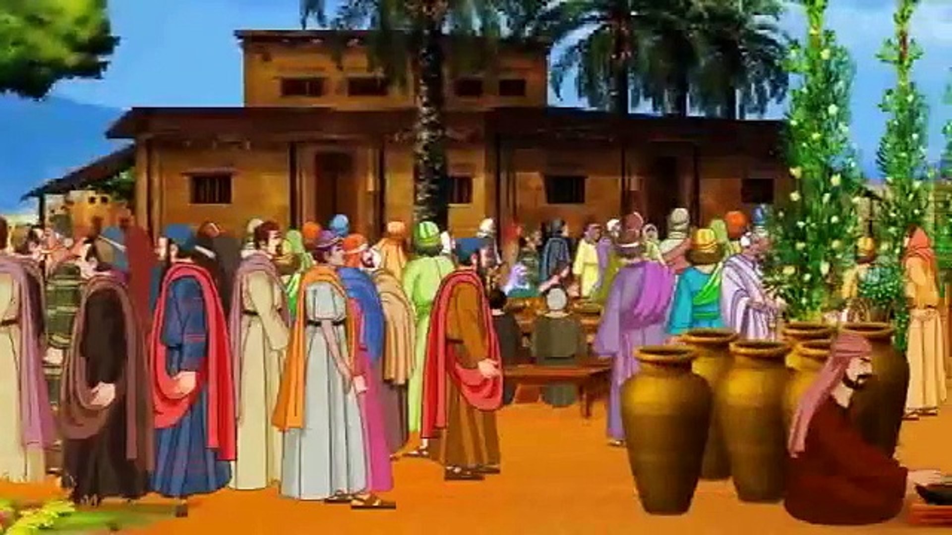 Jesus Turns Water into Wine In The Wedding At Cana ( Bible Cartoon stories  for kids in Malayalam ) - video Dailymotion