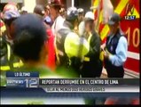 Cercado de Lima: 5 heridos por derrumbe de techo en el jirón Pachitea [Video]