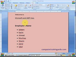 Lecture 14 Word 2007 _Review Tab_ Urdu Tutorial...