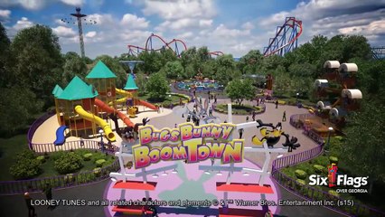 New at Six Flags Over Georgia in 2016 - DC Super Friends and Bugs Bunny Boomtown