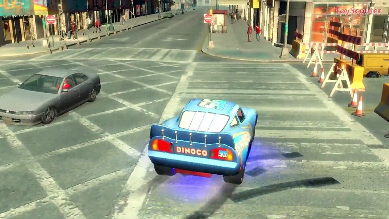 BATMAN Driving Dinoco Lightning McQueen Nursery Rhymes - Toddler Children's Music