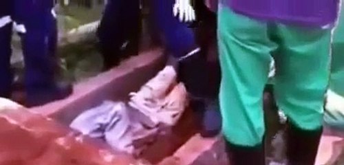 Moment a man left for dead and buried was pulled ALIVE from his grave in Brazil RAW VIDEO