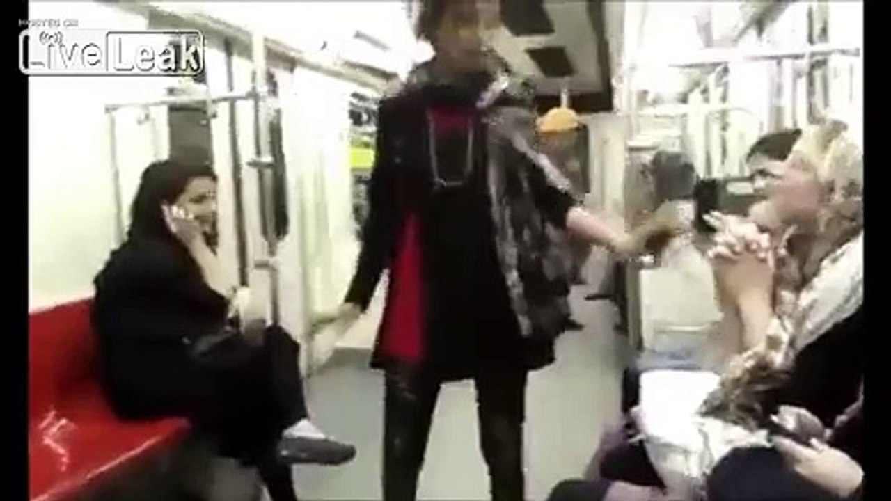 Iranian Girl Not Giving a Fuck Dancing on Subway Train